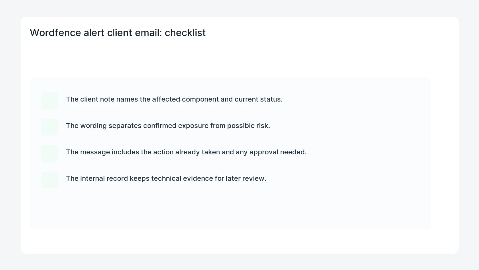 Wordfence alert client email for Wordfence Alert Client Email Template